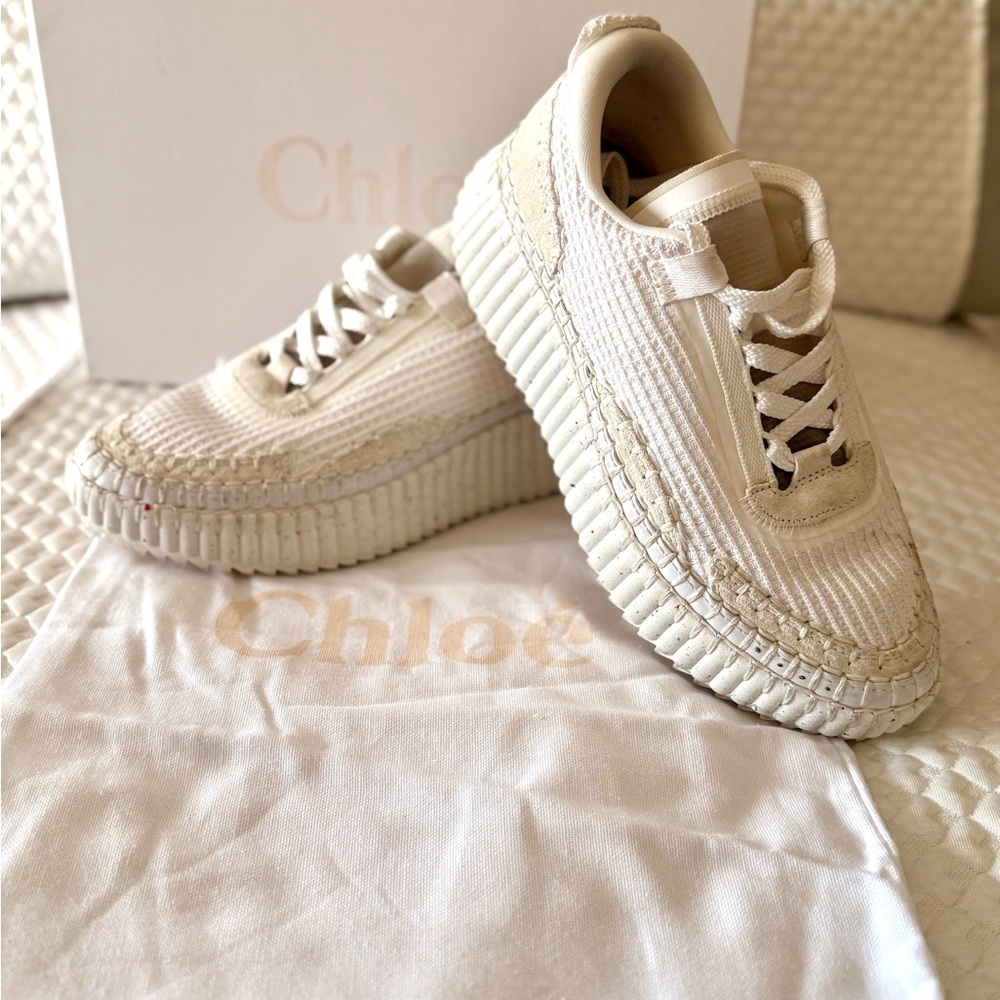 Authentic Chloé Nama Stitch Sneakers